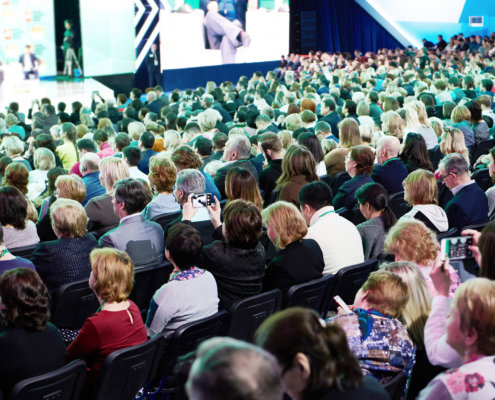 Many people at conference