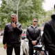 Executive protection team waiting outside